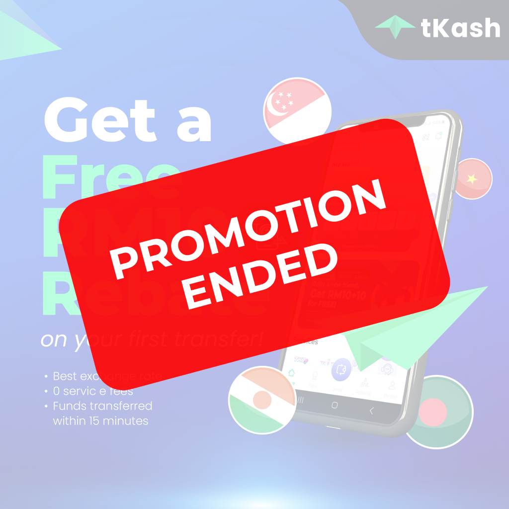 Get a free RM10 rebate on your first transfer